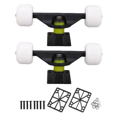 Imagem de Rodas de Caminhão de Skate de 5 Polegadas Com 4 Rodas, Material de Liga de Alumínio, Forte Compatibilidade para Truques de Rua para Entusiastas do Skate, Caminhão de Longboard