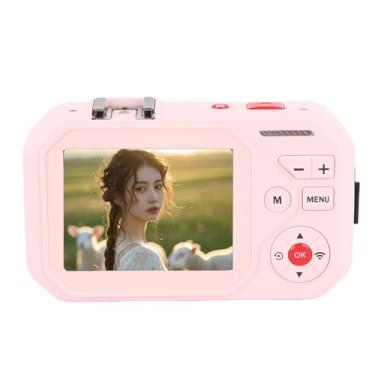 Imagem de Câmera Digital 4K, Câmera Compacta de 64MP de Telas Duplas para Fotografia Com Zoom Digital 18x, Foco Automático Preciso, Tela HD de 2,8 Polegadas, para Escola, Viagens (Rosa)