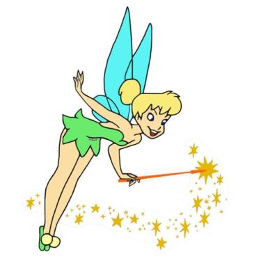 Imagem de Adesivo de vinil colorido Tinkerbell | Laptop Carros Caminhões Vans Paredes | 12,7 x 7,6 cm SSND1058