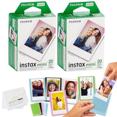 Imagem de Fujifilm Filmes Mini Instax + Molduras magnéticas coloridas + pano de microfibra fotográfico de qualidade (40 impressões)