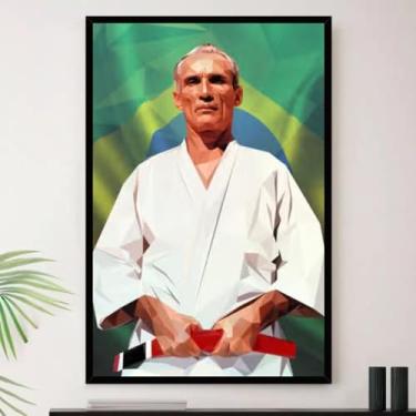 Imagem de Genérico, Quadro Helio Gracie Jiu Jitsu Brasil Decorativo A3 35x45cm