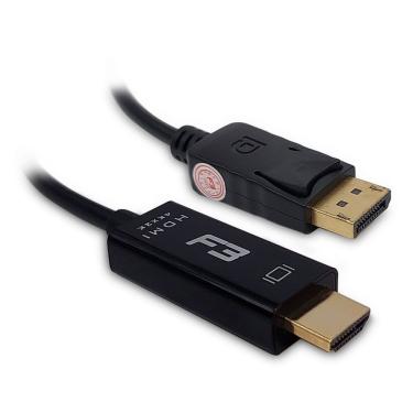 Imagem de Cabo Adaptador Conversor Displayport Para Hdmi F3 Jc-cb-dmi18, 1.8 Metros, Preto