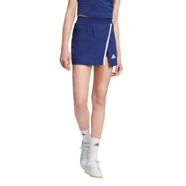 Imagem de adidas Short esportivo feminino colorblock, Azul escuro, G