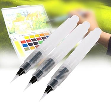 Imagem de Escova Em Aquarela, Função Dupla, Desenho Suave e Fluente, Eficiente e Conveniente para Diferentes Mídias, Adequadas para Iniciantes Profissionais Com 3PCS Watercolor Brush Pen Set