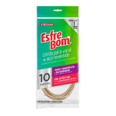 Imagem de EsfreBom - Corda para Varal em Aço Revestido de 10 Metros, Cor Dourada, Bettanin