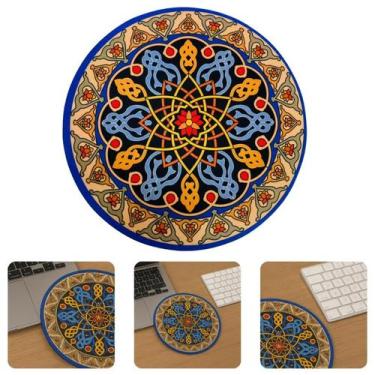 Imagem de Mouse Pad Estampado Arabesco Mandala Oriental Apoio De Mouse Descanso 