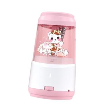 Imagem de Fenteer Apontador de lápis recarregável, apontador de lápis elétrico, rápido, totalmente automático, apontador poroso para lápis de 6,5-9,5 mm, ROSA