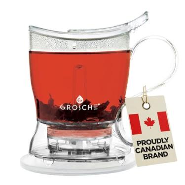 Imagem de GROSCHE Infusor de chá Aberdeen, 1000 ml, bule de chá e infusor de chá, livre de BPA e seguro para alimentos Tritan