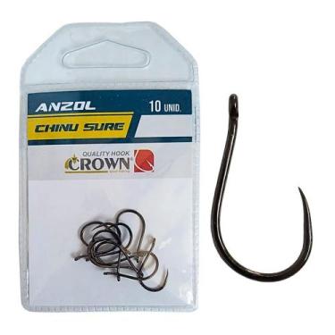 Imagem de Anzol Crown Chinu Sure Black 08 C/10 - Crown