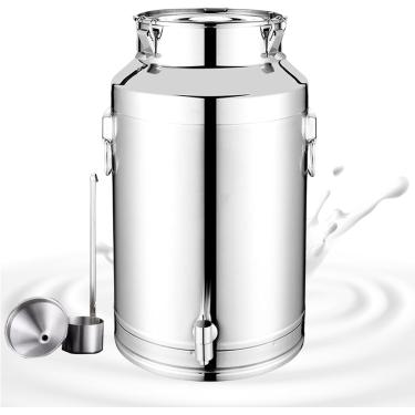 Imagem de Latas De Transporte De Leite De Aço Inoxidável 304-5l-35l Pote De Batedeira De Leite Balde De Vinho Balde Barril Pote De Chá Pote De Laticínios Com Tampa Selada E Torneira Opcion, 5L