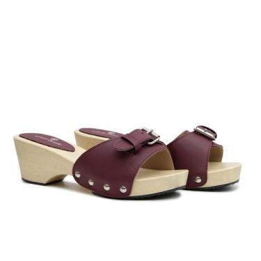 Imagem de Tamanco Feminino salto em Madeira Branco Linda Ramalho - LR Linda Rama