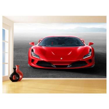 Imagem de Papel De Parede 3D Carro Ferrari Vermelha Pista 3,5M Car128 - Você Dec