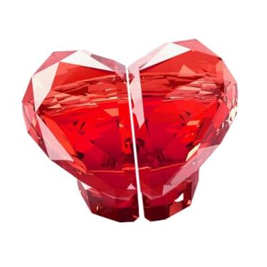 Imagem de Generic Botão de pressão para vaso sanitário em formato de coração, para manicure feminina, tampa de reposição simples, para casa, decoração, Vermelho