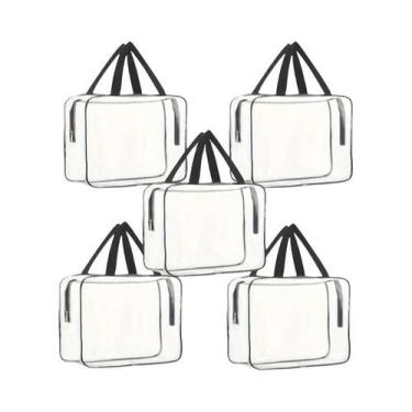 Imagem de Saco De Armazenamento De PVC Transparente Com Zíper E Etiqueta Destacá