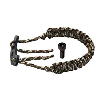 Imagem de HZUTUZH 250 Paracord Arco de Arco - Acessórios de Caça de Arco Ideal para Arco Composto e Besta - Trava de Corda de Sobrevivência Multifuncional EDC Ajustável para Caça e Tiro (Woodland CAMO)