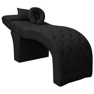 Imagem de Maca Lash Designer Cilios Luxo Estofada com Massagem Bouclê Preto - SO