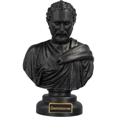 Imagem de Estátua Busto Demóstenes - Orador Grego (Cor Aurum Noctis)