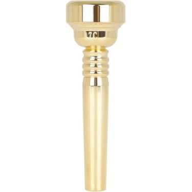 Imagem de Bocal De Trompete 17c Bocal De Trompete Profissional De Latão Com Tom Rico, Gold, 3.43 * 1.06 * 1.06 Inches