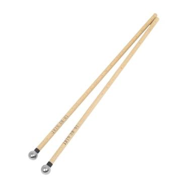 Imagem de YIJU 2 peças de baqueta de percussão, cabo de madeira, baquetas para tímpanos iniciantes, baquetas de percussão para marimba, de madeira