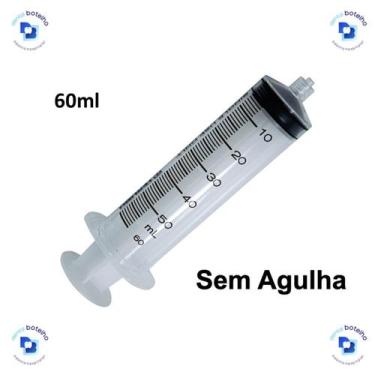 Imagem de Seringa Descartável Hipodérmica 60 ml sem Agulha Bico Luer Lock - Medi