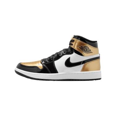 Imagem de Tênis de golfe masculino Air Jordan I High G (DQ0660-002, preto/branco/dourado metálico), Preto/branco/ouro metálico., 44