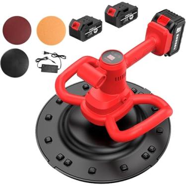Imagem de Argamassa De Cimento Corete Espátula Elétrica Máquina De Alisamento De Superfície De Parede De Cimento De Alta Eficiência Polidor De Velocidade Ajustável Com 9 Velocidad, 2battery