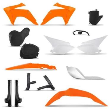 Imagem de Kit Plástico Completo Roupa Crf 230 2015 - Pro tork, Laranja