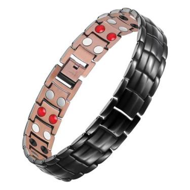Imagem de Pulseira de terapia magnética de cobre Feraco para homens