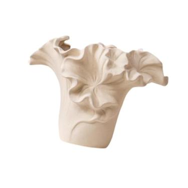 Imagem de IEUDNS Vaso de cerâmica para flores, vaso de porcelana fosca, elegante suporte para plantas, arranjo floral para mesa de casamento, decoração de fazenda, Style D