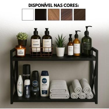 Imagem de Prateleira Estilo Industrial X Decorativa para Organização - Bimove, M