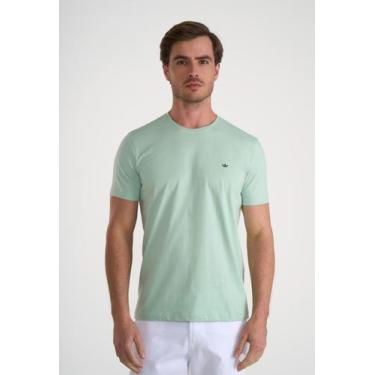 Imagem de Camiseta Manga Curta Docthos Malha Básica Slim, 068 verde sutil, G