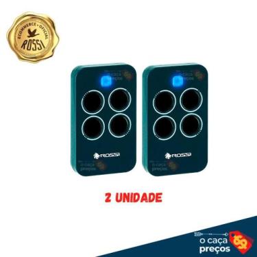 Imagem de Kit 2unid. Controle Remoto de Portão Rossi TXQUATTRO Rossi 433mhz - Ro