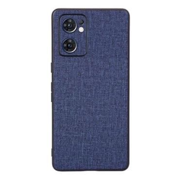 Imagem de Capas Compatível com OPPO Find X5 Lite 5G,Design de padrão de tela,Pproteção completa de 360°,Pplástico macio,Proteção contra queda-Blue
