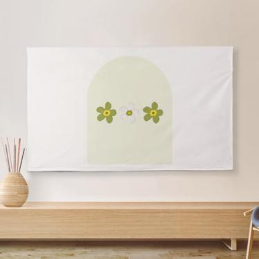 Imagem de Capa de TV Capa contra poeira para TV interior 81.3-190.5 cm padrão de flores coloridas protetor de arte para LCD LED plasma cristal líquido televisão tecido protetor de tela plana decoração-impressão