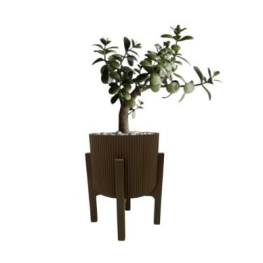 Imagem de Vaso Cachepo Suporte Para Planta Artificial Vaso Decorativo M ou G (Marrom,G)