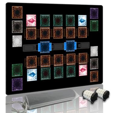Imagem de Stitched for Yugioh Playmat, 2-Player, Master Rule Duel Field Zones, Large Card Game Mat, Original Art Designs & Accessories (Basic3)