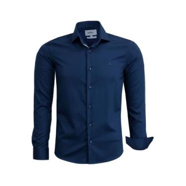 Imagem de Camisa Social Masculina Slim Acetinado Com Elastano Viscose de Bambu 1