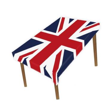 Imagem de Petite Pine Toalha de mesa grande de 1,5 × 2 metros, bandeira britânica de 1,5 x 2 m, para decoração de casa e jantar