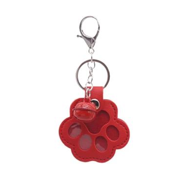 Imagem de MFMEXUL Chaveiro para Animais de Estimação, Lembrança com Design de Desenho Animado, Design de Pata Fofa para Expressar, Vermelho