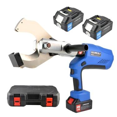 Imagem de Alicate hidráulico portátil para corte de energia, alicate hidráulico recarregável para crimpagem de terminais, 2 baterias de 4,0 Ah, 150 KN/180 KN/250 KN, cortador de cabos para manutenção de es