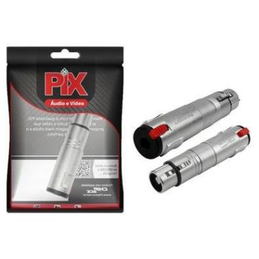 Imagem de Adaptador Canon Xlr Fêmea X Jack P10 Fêmea Emenda Conector C/ Trava