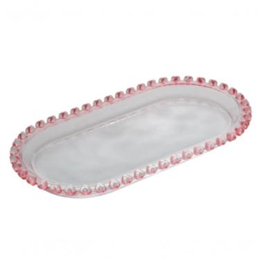 Imagem de Travessa Oval De Cristal Borda Coração 25cmx13cmx2,5cm- Lyor