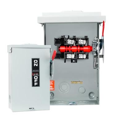 Imagem de Interruptor de segurança 2P 60Amp 120V/240V para uso geral, caixa de interruptores de desconexão, interruptor de segurança de desconexão rápida
