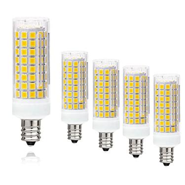 Imagem de Lâmpada LED E11 regulável, equivalente a lâmpadas de halogêneo de 75 W ou 100 W, pacote com 4 lâmpadas LED de substituição de halogênio E11 T4 Mini-Candelabra (pacote com 4) E11 120V para lustres
