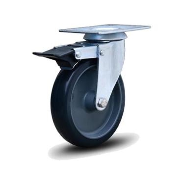 Imagem de Rodízio Linha BP Placa 4" 101mm Anti Risco Móveis 65kg Com Freio - Col
