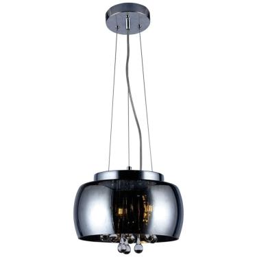 Imagem de Pendente Painel Plafon LED Cristal 30 cm Modaza Roma 300, Fume