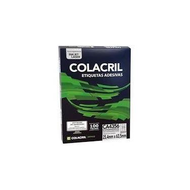 Imagem de Etiqueta Colacril Ca4356 33 por folha 25,4mmx63,5mm com 100 folhas