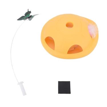 Imagem de HEEPDD Brinquedo de Gato Elétrico Automático, Borboleta Provocando um Brinquedo de Gatinho Interativo Com Pista Rotativa Flutuando Varinha de Penas para o Exercício de Brincadeira de
