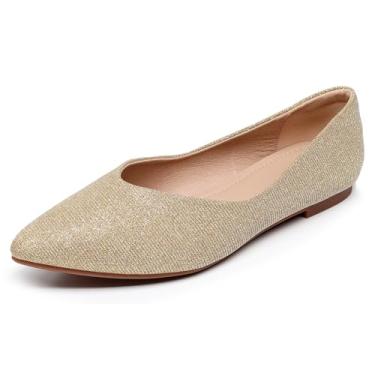 Imagem de VenusCelia Sapato raso feminino Dalia, Dourado, 36