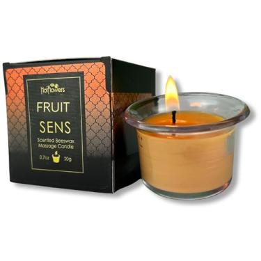 Imagem de HOT Flowers Vela de massagem corporal Charm – cera de abelha óleo de coco manteiga de cacau – fragrância de frutas – aquecedor de óleo de baixa temperatura – 20 g (1)